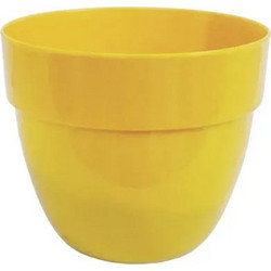 MarHome Orchidea Nowa Γλάστρες Εξωτερικού Χώρου Στρογγυλές Πλαστικές Κίτρινες 14x12.5cm 10τμχ 09-541