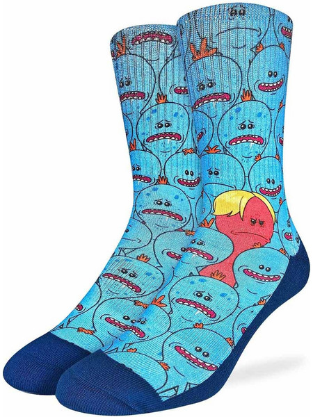 Good Luck Sock Rick and Morty Mr. Meeseeks Ανδρικές Κάλτσες Ψηλές με Σχέδια Πολύχρωμες GLS-4320