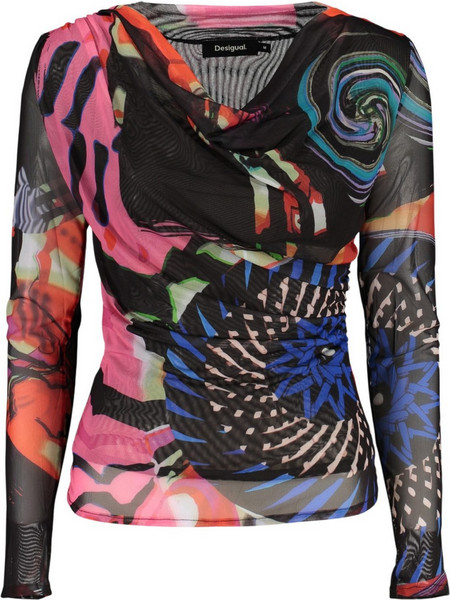 Desigual Galaxia Γυναικείο Χειμερινό Ντραπέ Top Μαύρο 26WWTK11
