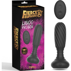 CHISA Novelties Libido Prober Πρωκτική Σφήνα Ασύρματη με Δόνηση 14cm Μαύρη