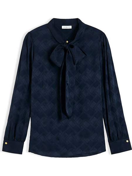 Tommy Hilfiger Γυναικείο Χειμερινό Top Navy Μπλε WW0WW52238-C1G