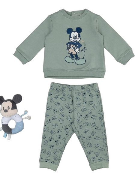 Prenatal Mickey Mouse Βρεφικό Σετ Φόρμας για Αγόρι Χειμωνιάτικο Πράσινο Mint 1432580