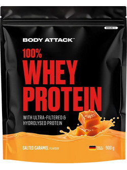 Body Attack 100% Whey Salted Caramel Πρωτεΐνη Ορού Γάλακτος Γράμμωσης 900gr