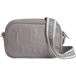 Ted Baker Γυναικείο Τσαντάκι Χιαστί Λουστρίνι Γκρι με Ιμάντα 284897