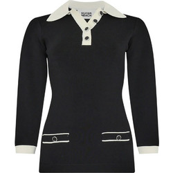 Silvian Heach Γυναικεία Μπλούζα Polo Μαύρη GPA26299PO