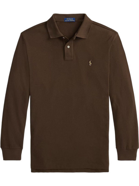 Polo Ralph Lauren Ανδρική Μπλούζα Polo Μακρυμάνικη Καφέ 710680790-503