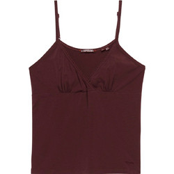 Superdry Γυναικείο Καλοκαιρινό Κρουαζέ Top Βαμβακερό Μπορντό W6012231A-1KD