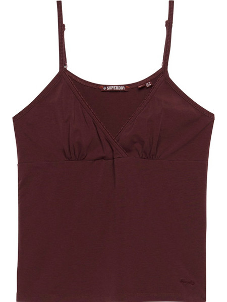 Superdry Γυναικείο Καλοκαιρινό Κρουαζέ Top Βαμβακερό Μπορντό W6012231A-1KD