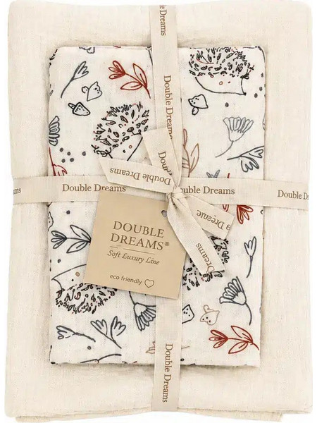 Double Dreams PikPok Πάνες Αγκαλιάς από Μουσελίνα Μπεζ 150x100cm 2τμχ DD.3001