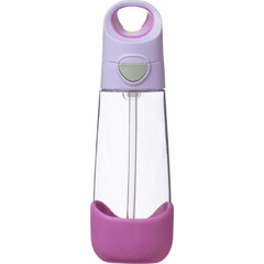 B.Box Παιδικό Παγούρι Πλαστικό BPA Free με Καλαμάκι Διαφανές Λιλά 600ml