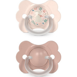 Suavinex Butterfly Wonderland Sx Pro Physiological Ορθοδοντικές Πιπίλες Σιλικόνης 0-6m Μπεζ Ροζ 2τμχ