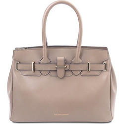 Tuscany Leather Γυναικεία Τσάντα Χειρός Δερμάτινη Μπεζ TL142174
