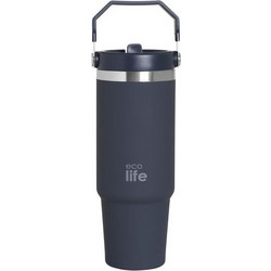 Ecolife Tumbler Handle Lid Navy Blue 900ml 33-BO-5029