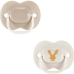 Tommee Tippee Anytime Ορθοδοντικές Πιπίλες Σιλικόνης 6-18m Bunny Μπεζ Εκρού 2τμχ