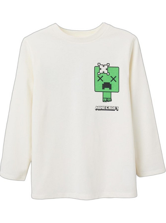 Zippy Minecraft Παιδικό T-Shirt Μακρυμάνικο Μπεζ Πράσινο 31081789041