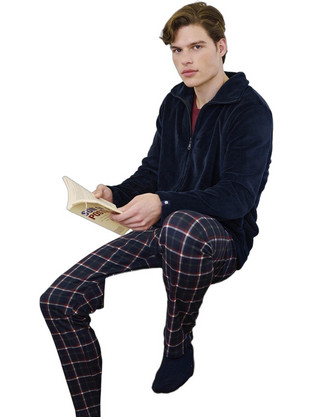 Vamp Χειμωνιάτικη Ανδρική Ρόμπα Fleece 25656