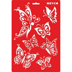 Meyco Στένσιλ Σχέδια Butterflies 20x31cm 66015