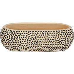 MarHome Κασπώ Τσιμεντένιο Μπεζ Μαύρο 22x11x7cm 06-20251