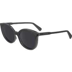 Longchamp LO739S-18 Γυναικεία Γυαλιά Ηλίου Στρογγυλά Κοκάλινα Μαύρα με Μαύρο Φακό