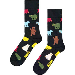 Happy Socks Bear Ανδρικές Κάλτσες Ψηλές με Σχέδια Μαύρες P006299-2189