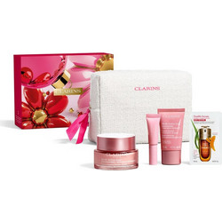Clarins Lip Perfector Glow 5ml + Double Serum Light Texture 0.9ml + Multi-Active Day Cream 50ml + Multi-Active Night Cream 15ml