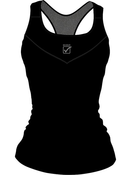 Givova Γυναικείο Αθλητικό T-Shirt Μαύρο FIT06.0010