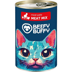 Beefy Buffy Adult Meat Pate with Meat Mix 415gr
