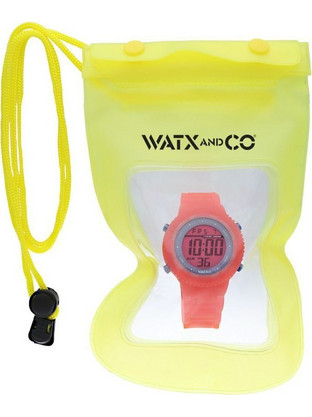 Watx & Co Ψηφιακό Ανδρικό Ρολόι με Ροζ Λουράκι WASUMMER202
