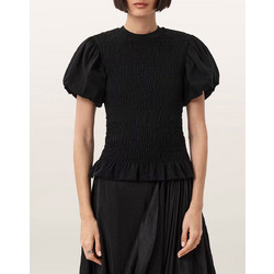 AllSaints Γυναικείο Καλοκαιρινό Top Βαμβακερό Μαύρο W013JD