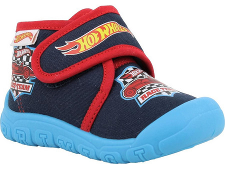 Primigi Hot Wheels Ανατομικές Χειμερινές Παιδικές Παντόφλες Μποτάκια για Αγόρι Navy Μπλε Κόκκινες 2470011