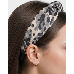Leo Στέκα Μαλλιών Υφασμάτινη Κόμπος Animal Print Naturals