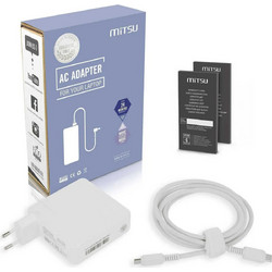 Mitsu ZM/USBC140W USB-C Φορτιστής Laptop 100W για Apple με Ενσωματωμένο Καλώδιο Τροφοδοσίας