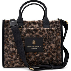 Kurt Geiger Holborn Γυναικεία Τσάντα Χειρός Υφασμάτινη Καφέ 6152832689