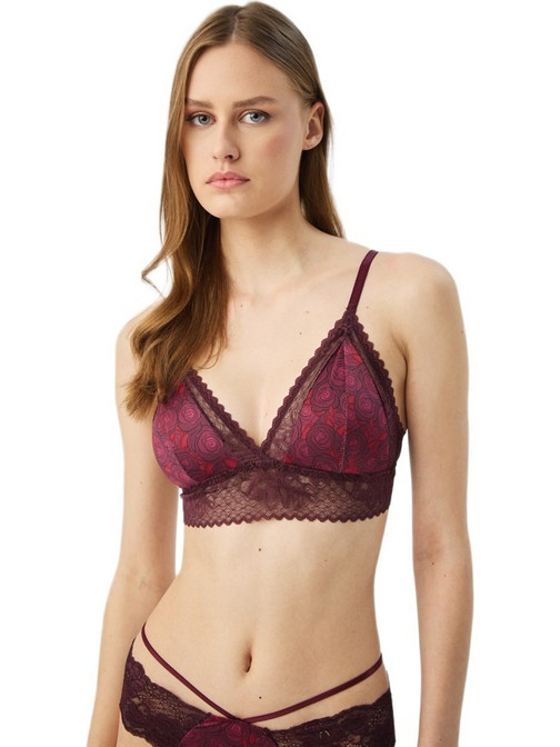 Minerva Bralette χωρίς Μπανέλα Μπορντό 90-8440B-434