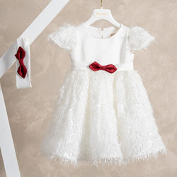 Piccolino Lucia Βαπτιστικό Φόρεμα 2τμχ