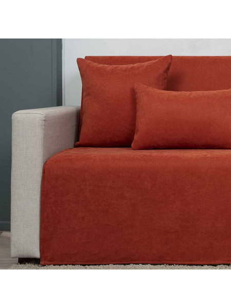 Cotone Ριχτάρι Διθέσιου Καναπέ 180x240 Cozy Κεραμιδί