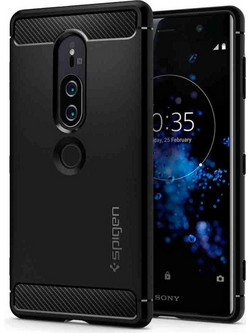 Spigen Premium Rugged Back Cover Black (Xperia XZ2)