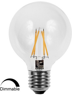 Λάμπα LED Γλόμπος Filament DIMMABLE E27 8W 2800K (ΘΕΡΜΟ) G95 360o 1150Lm 1011135724024
