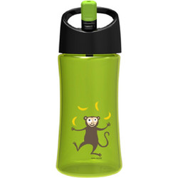 Carl Oscar Monkey Lime Παιδικό Μπουκάλι Πλαστικό BPA Free με Καλαμάκι Lime 350ml