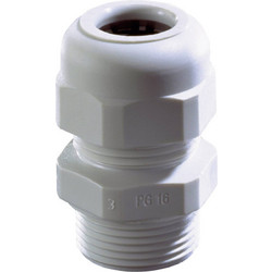 IP68 PG9 Waterproof Nylon Plastic Cable Gland Connector White