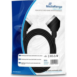 MediaRange Cable Scart Male - Scart Male 3m Black MRCS107