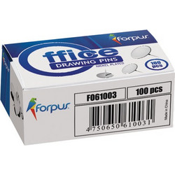 Forpus Πινέζες Μεταλλικές Ασημένιοι 100τεμ