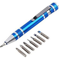 8 in 1 Pen Style Precision Pocket Screwdriver Bit Set