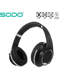 SODO MH1 Ασύρματα Bluetooth Ακουστικά Over Ear Μαύρα