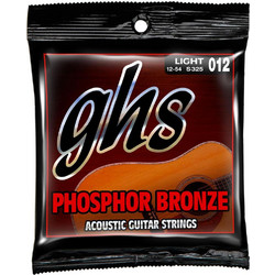 GHS S325 Σετ 6 Χορδές Ακουστικής Κιθάρας Phosphor Bronze 12-54" Light Tension