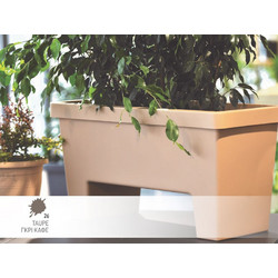 Ζαρντινιέρα αυτοποτιζόμενη Lotus no 732-26 79x34,5x40,5cm γκρι καφέ