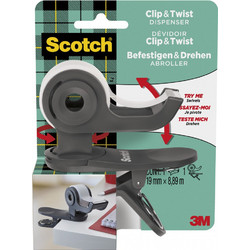 Βάση με Σελοτέιπ 3Μ Scotch Clip & Twist C19-CLIP-CG-EMEA