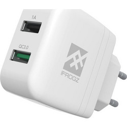ifrogz Φορτιστής Χωρίς Καλώδιο με 2 Θύρες USB-A Quick Charge 3.0 White