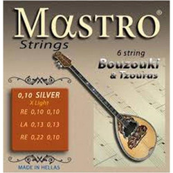 Mastro Σετ 6 Χορδές Μπουζουκιού Silver Plated Copper 10-22" Light Tension