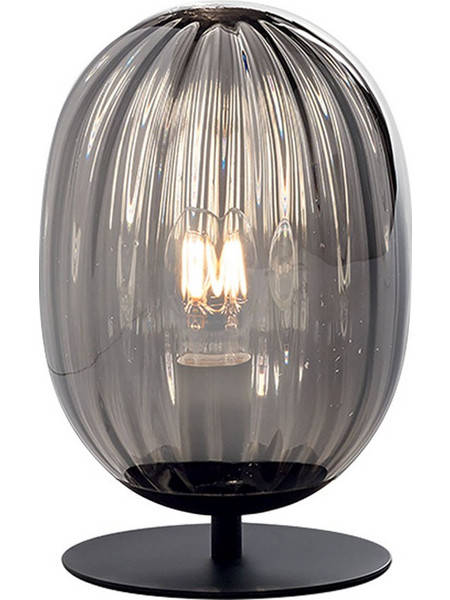 Fabas Luce 3519-30-126 Πορτατίφ Ε27 Διαφανές Μαύρο Φ18xΥ28cm